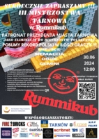 Plakat III Mistrzostw Tarnowa Rummikub